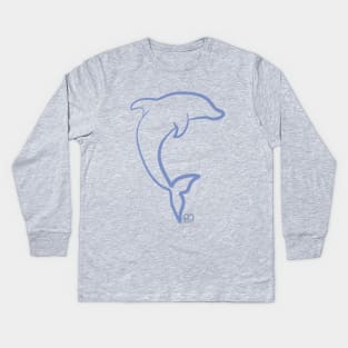 Dolphin Jumping Kids Long Sleeve T-Shirt